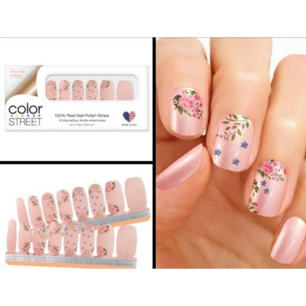 Early Blooms Color Street 100% Real Nail Polish Strips Retired Set